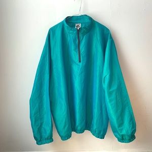 Vintage 80s iridescent green jacket windbreaker